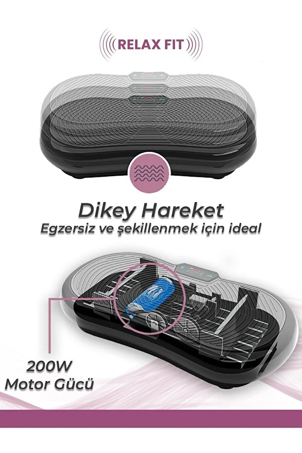 RELAX FİT Slim 2d 5 Programlı Vibration Plate Titreşimli Spor Fitness Egzersiz Aleti Cihazı